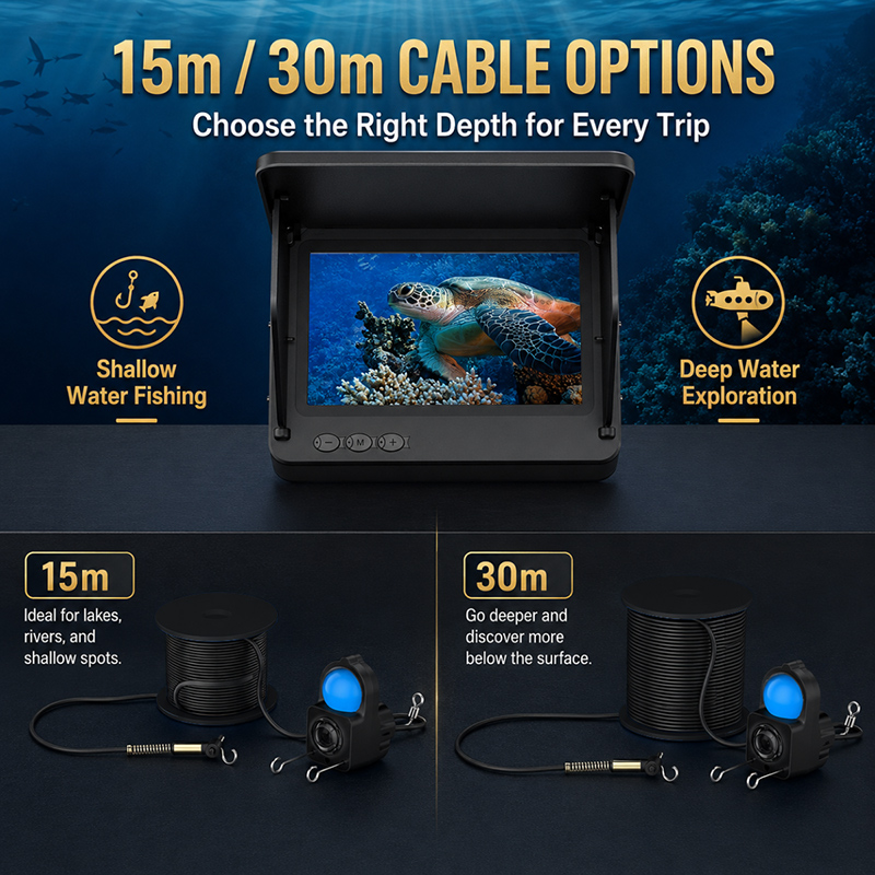 Эхолот-камера для подводной ры – обзор и цена Fishing Boat Depth Finder